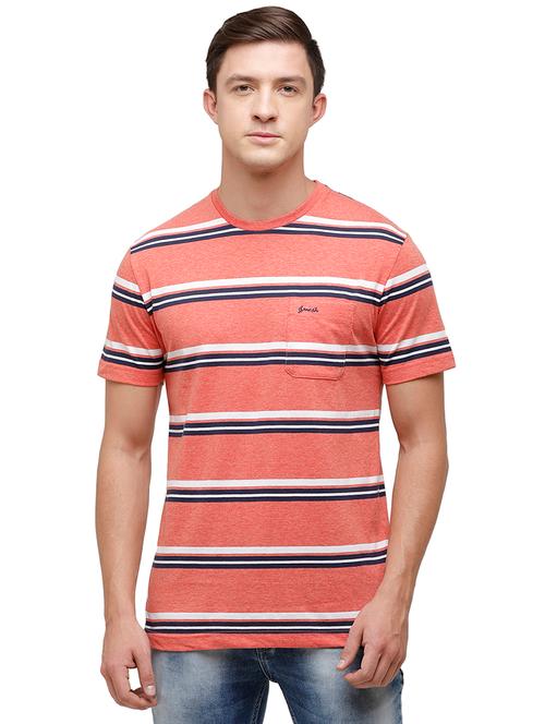 orange striped pocket t-shirt - 17613622 - Very Small Image - 1