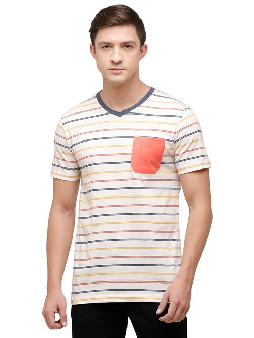 off white striped pocket t-shirt - 17613624 - Very Small Image - 1