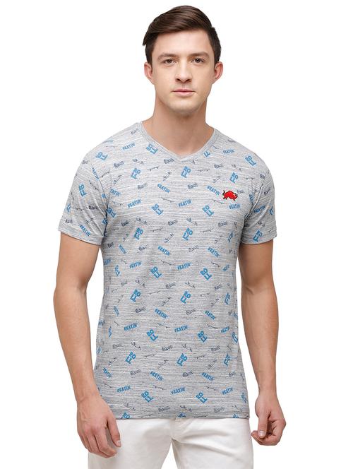 grey printed t-shirt - 17613640 - Very Small Image - 1
