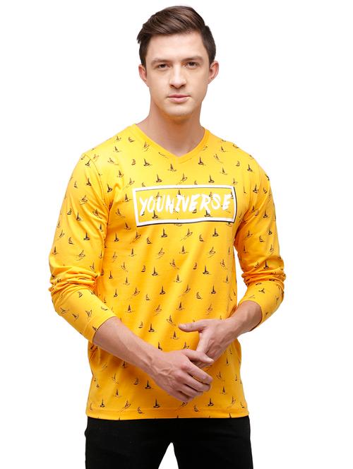 yellow printed t-shirt - 17613641 - Very Small Image - 1