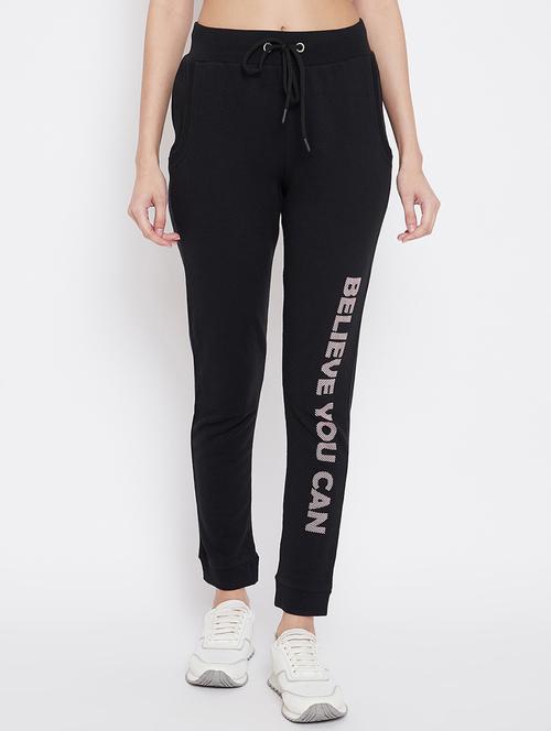 drawstring waist solid track pant - 17613666 - Very Small Image - 1