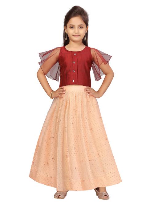 red silk blend lehenga choli - 17614369 - Very Small Image - 1