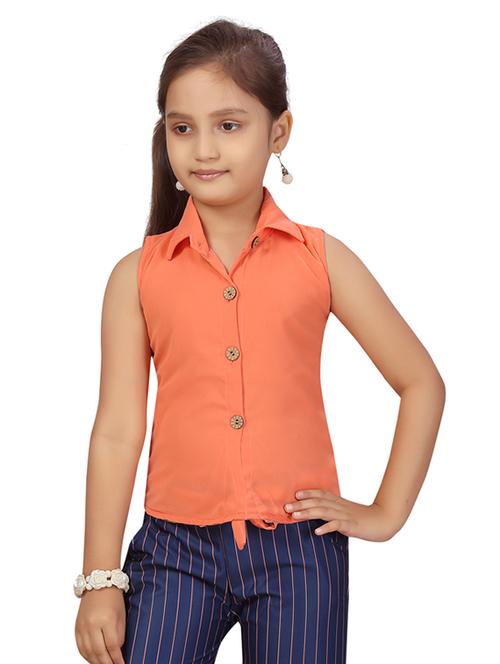 orange cotton blend top - 17614393 - Very Small Image - 1