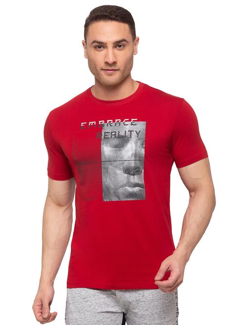 red printed t-shirt - 17615581 - Very Small Image - 1