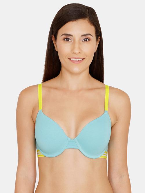 blue cotton tshirt bra - 17615777 - Very Small Image - 1