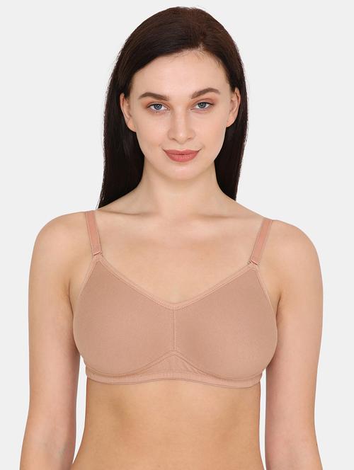 beige cotton tshirt bra - 17615781 - Very Small Image - 1