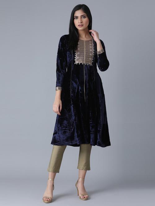 zardozi a-line kurta - 17615956 - Very Small Image - 1