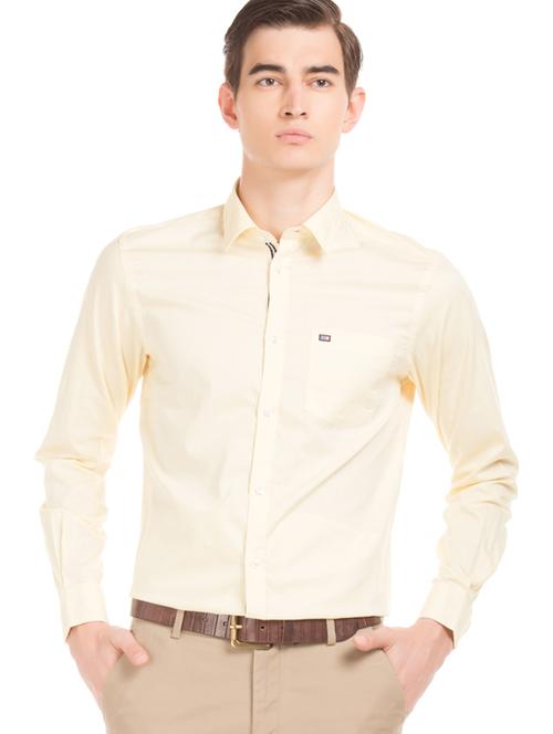 yellow solid casual shirt - 17616401 - Very Small Image - 1