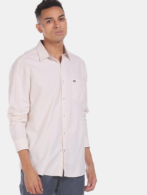 off white casual shirt - 17616516 - Very Small Image - 1