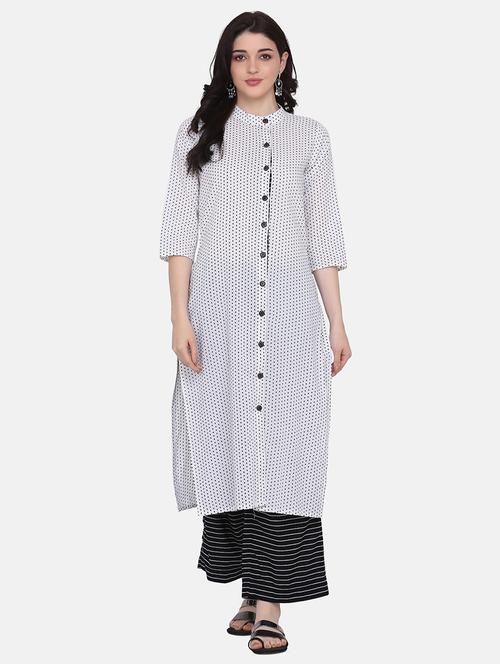 polka dots kurta palazzo set - 17617320 - Very Small Image - 1