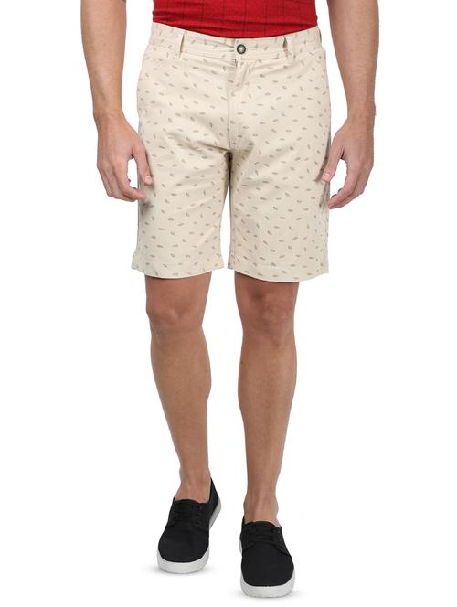 beige printed bermuda shorts - 17617466 - Very Small Image - 1