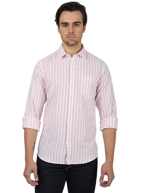 pink striped casual shirt - 17617490 - Very Small Image - 1