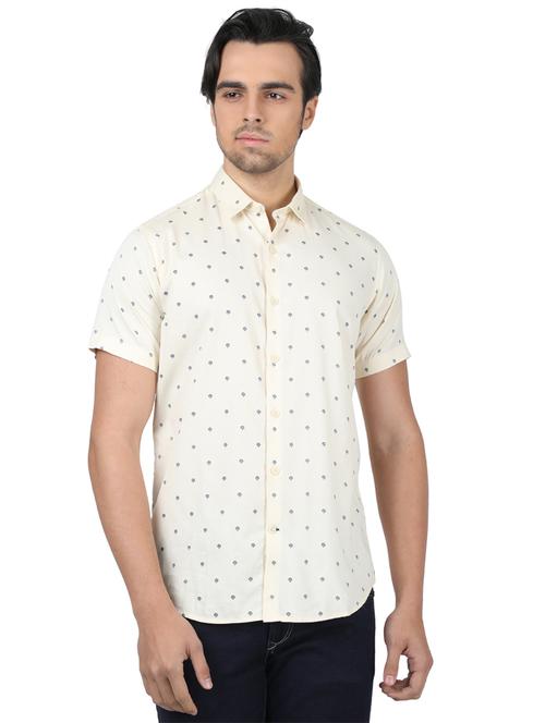yellow printed casual shirt - 17617495 - Very Small Image - 1