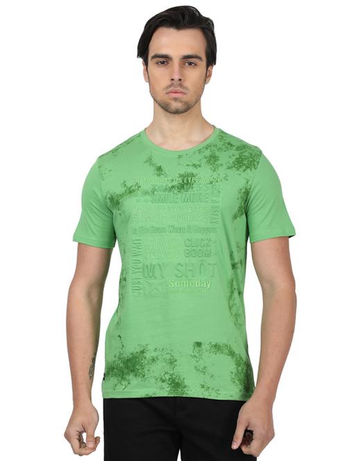 green printed t-shirt - 17617571 - Very Small Image - 1