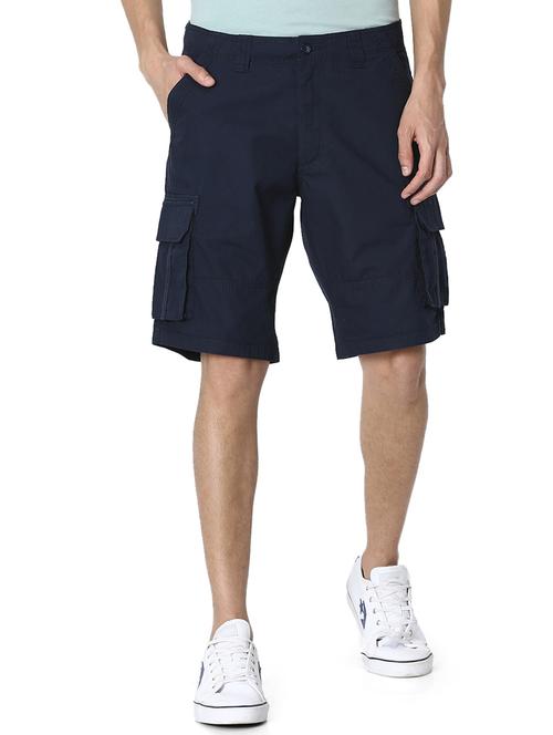 navy blue checkered bermuda shorts - 17617691 - Very Small Image - 1