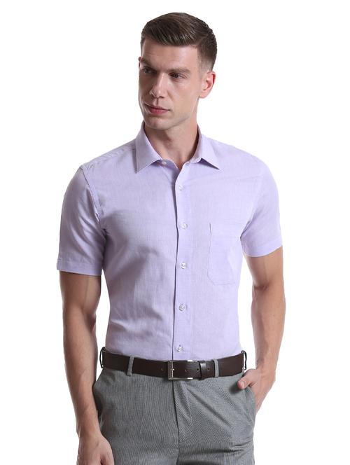 purple solid formal shirt - 17617743 - Very Small Image - 1