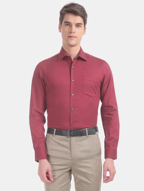 red self design formal shirt - 17618193 - Very Small Image - 1