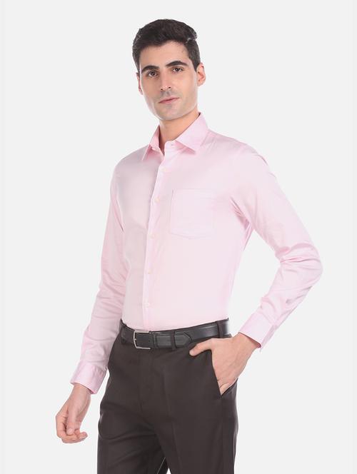 pink solid formal shirt - 17618222 - Very Small Image - 1