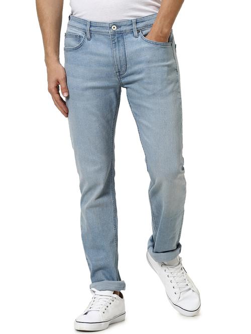 light blue washed denim jeans - 17618699 - Very Small Image - 1