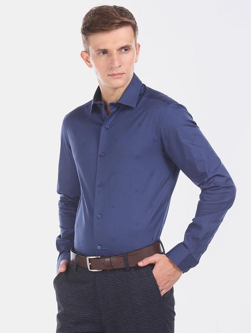 blue striped formal shirt - 17618852 - Very Small Image - 1