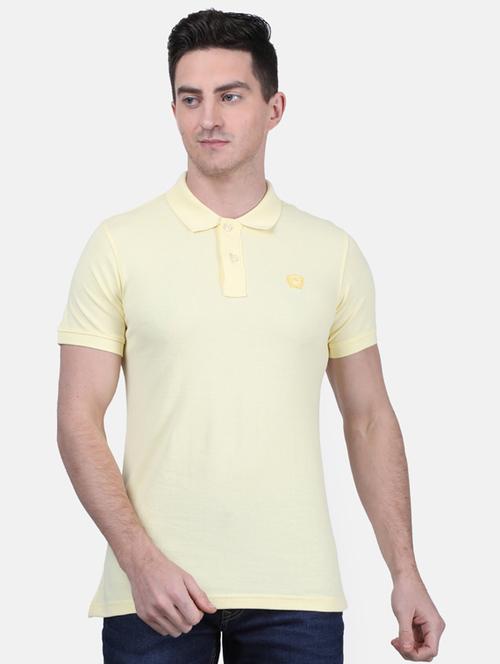 yellow solid polo t-shirt - 17619548 - Very Small Image - 1