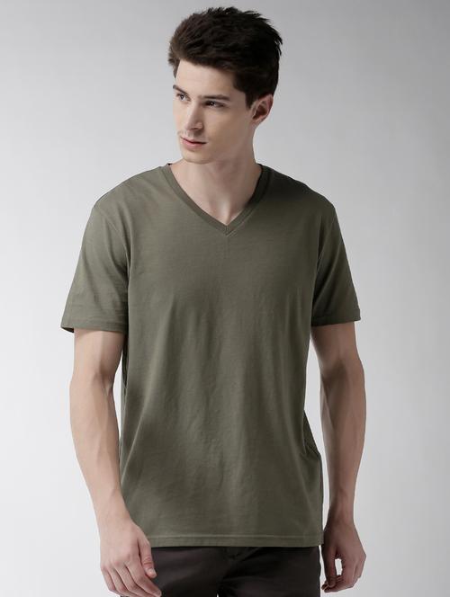 olive green solid t-shirt - 17619857 - Very Small Image - 1