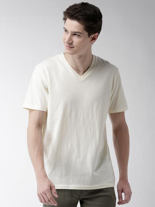 off white solid t-shirt - 17619858 - Very Small Image - 1
