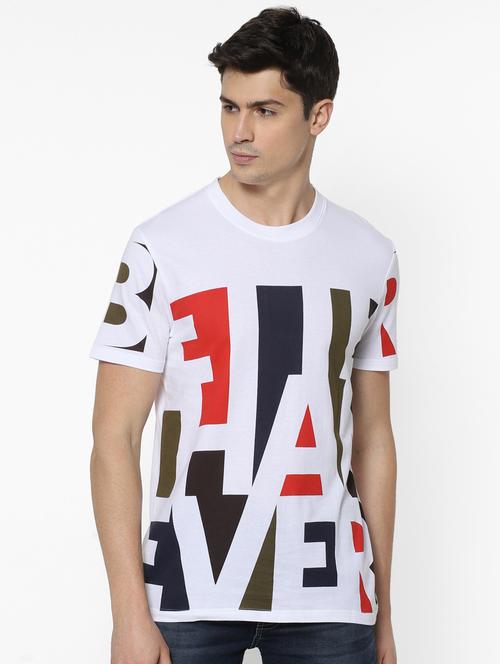 white printed t-shirt - 17619866 - Very Small Image - 1