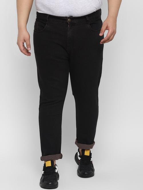 brown plain denim jeans - 17620325 - Very Small Image - 1