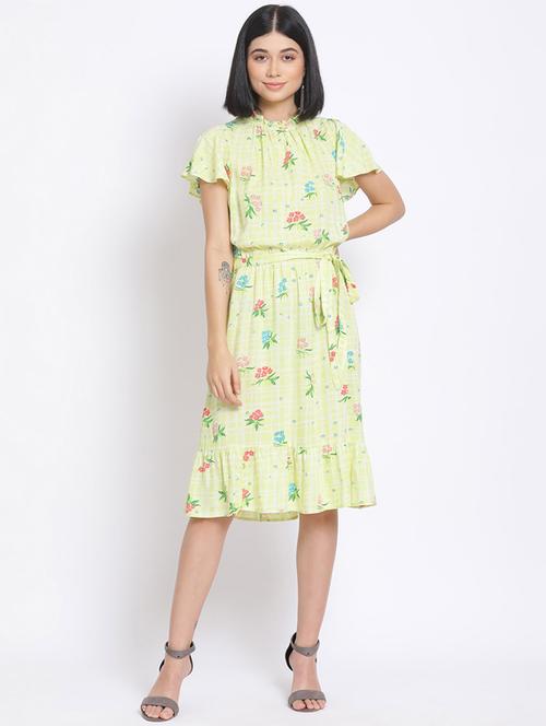 tie front a-line dress - 17620620 - Very Small Image - 1
