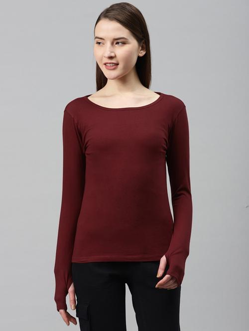 thumbhole sleeves solid tee - 17620978 - Very Small Image - 1