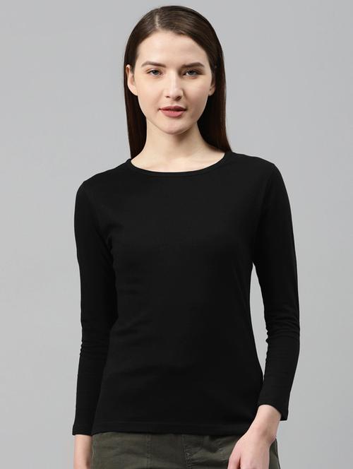 round neck solid top - 17620979 - Very Small Image - 1