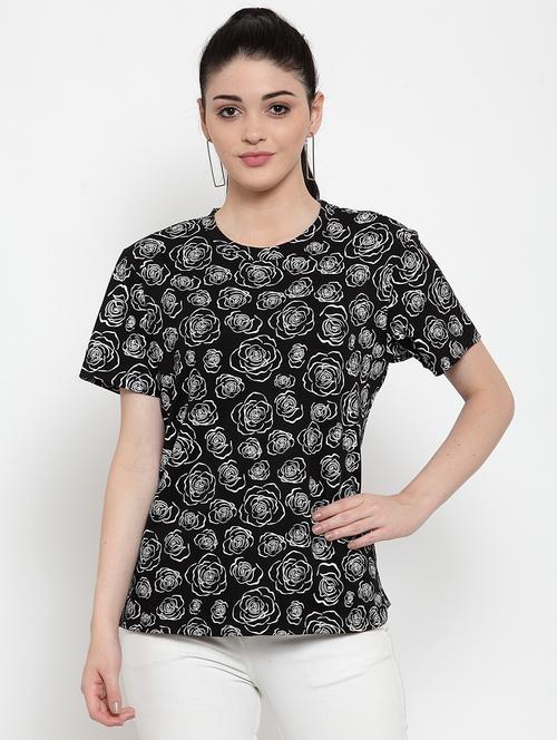 women's all over print round neck t-shirt - 17621239 - Very Small Image - 1