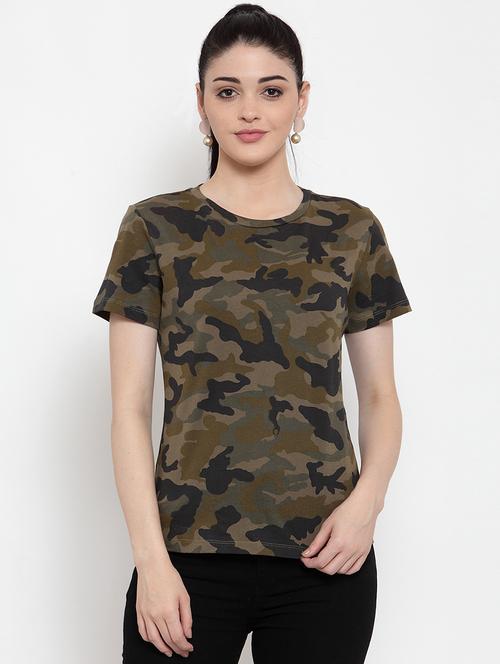 women's all over print round neck t-shirt - 17621250 - Very Small Image - 1