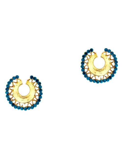 blue metal studs earring - 17621456 - Very Small Image - 1