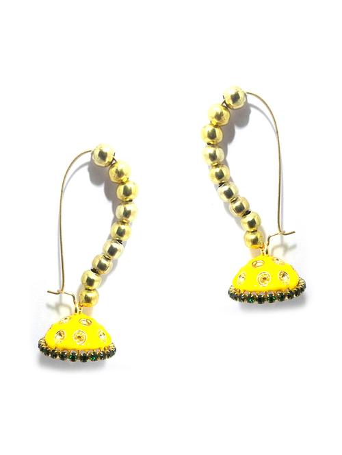 multi colored metal jhumka earring - 17621603 - Very Small Image - 1