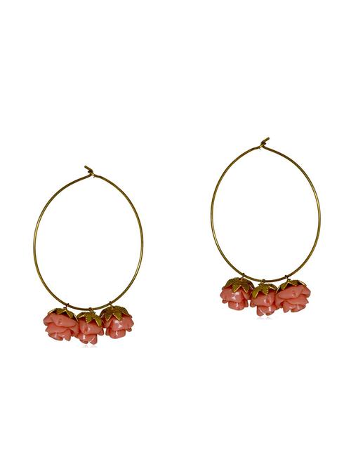 red metal hoop earring - 17621662 - Very Small Image - 1