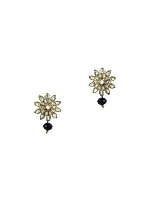 black metal drop earring - 17621712 - Very Small Image - 1
