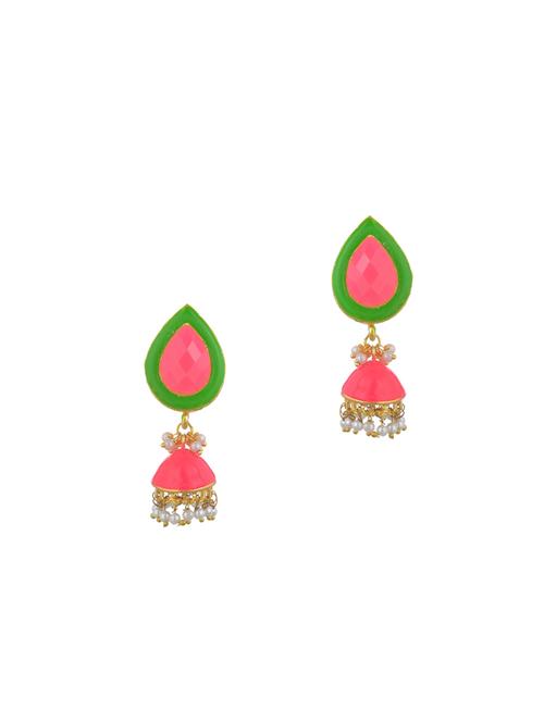 multi colored metal jhumka earring - 17622130 - Very Small Image - 1