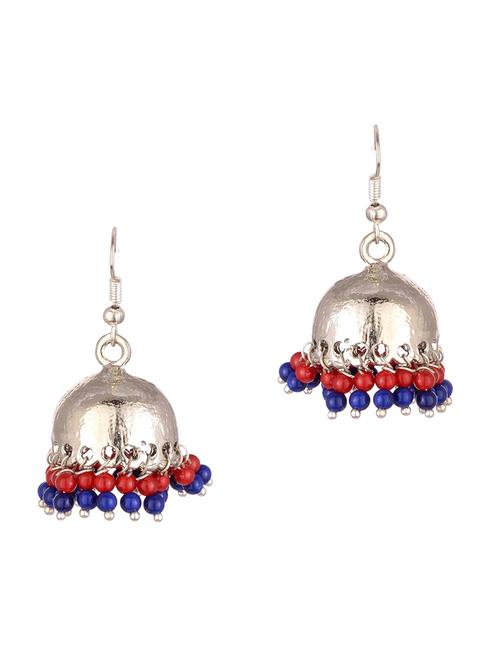 multi colored metal jhumka earring - 17622227 - Very Small Image - 1