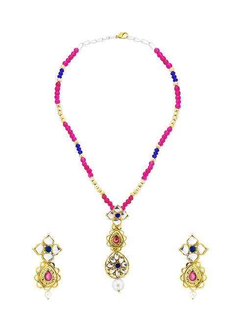 multi colored metal necklaces and earring - 17622438 - Very Small Image - 1