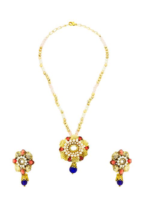 multi colored metal necklaces and earring - 17622446 - Very Small Image - 1