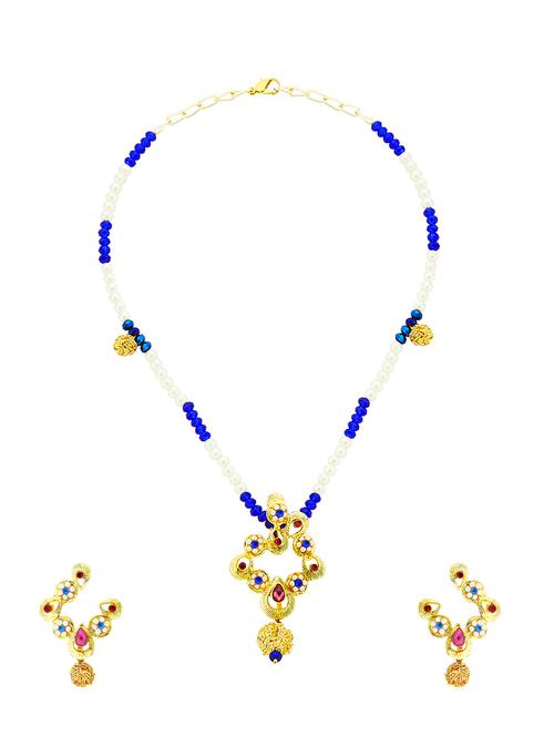 multi colored metal necklaces and earring - 17622448 - Very Small Image - 1