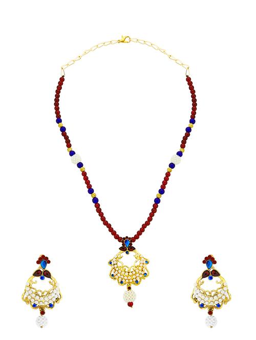 multi colored metal necklaces and earring - 17622453 - Very Small Image - 1