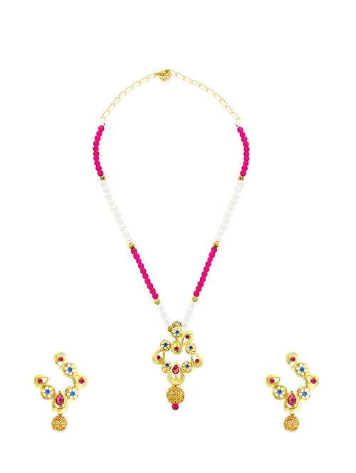 multi colored metal necklaces and earring - 17622464 - Very Small Image - 1
