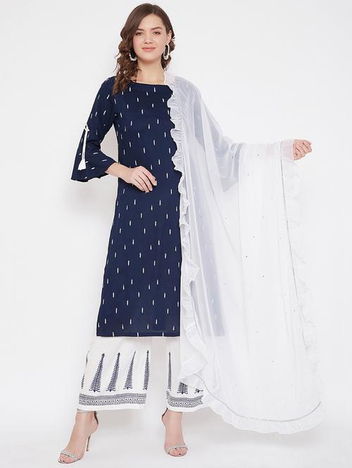 offwhite poly georgette dupatta - 17622581 - Very Small Image - 1
