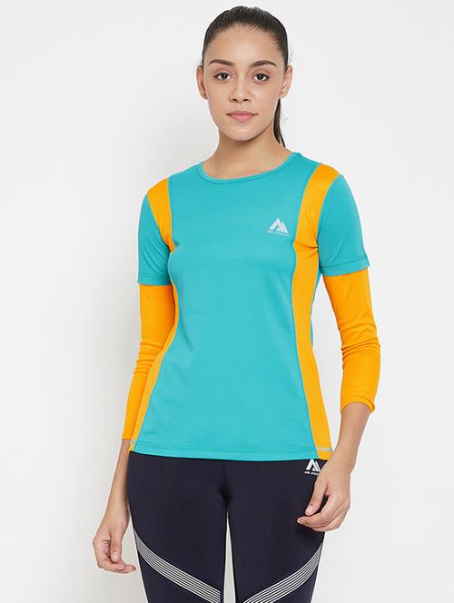 color block sports tee - 17622699 - Very Small Image - 1
