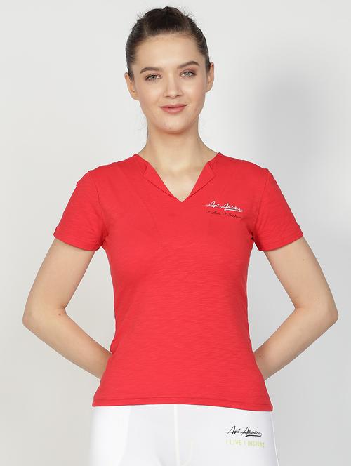 v-neck solid top - 17622717 - Very Small Image - 1