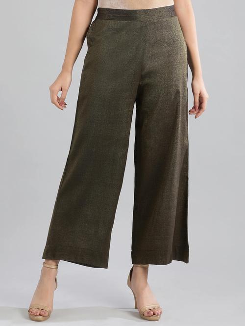 black solid straight palazzo - 17622749 - Very Small Image - 1
