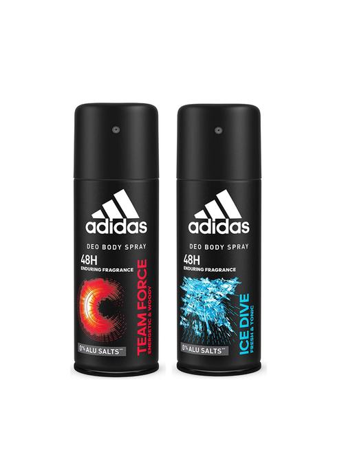 adidas pack of 2 48h deo body spray (team force & ice dive) - 17623106 - Very Small Image - 1